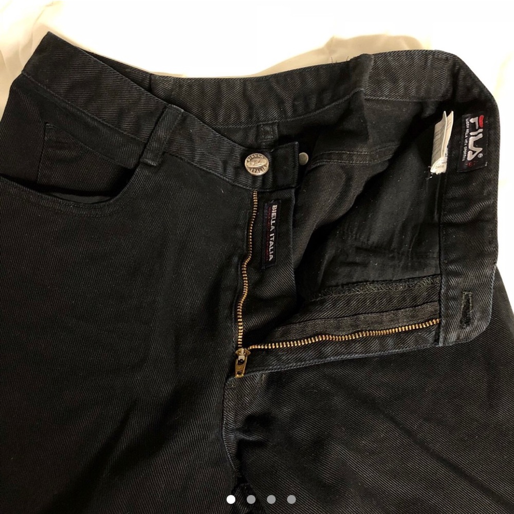 Black FILA mom jeans